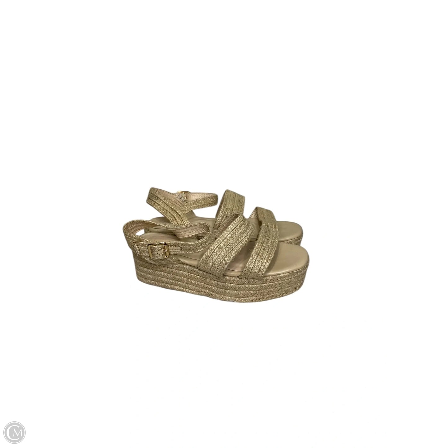 Sandals Heels Platform By Bamboo In Tan, Size: 6.5