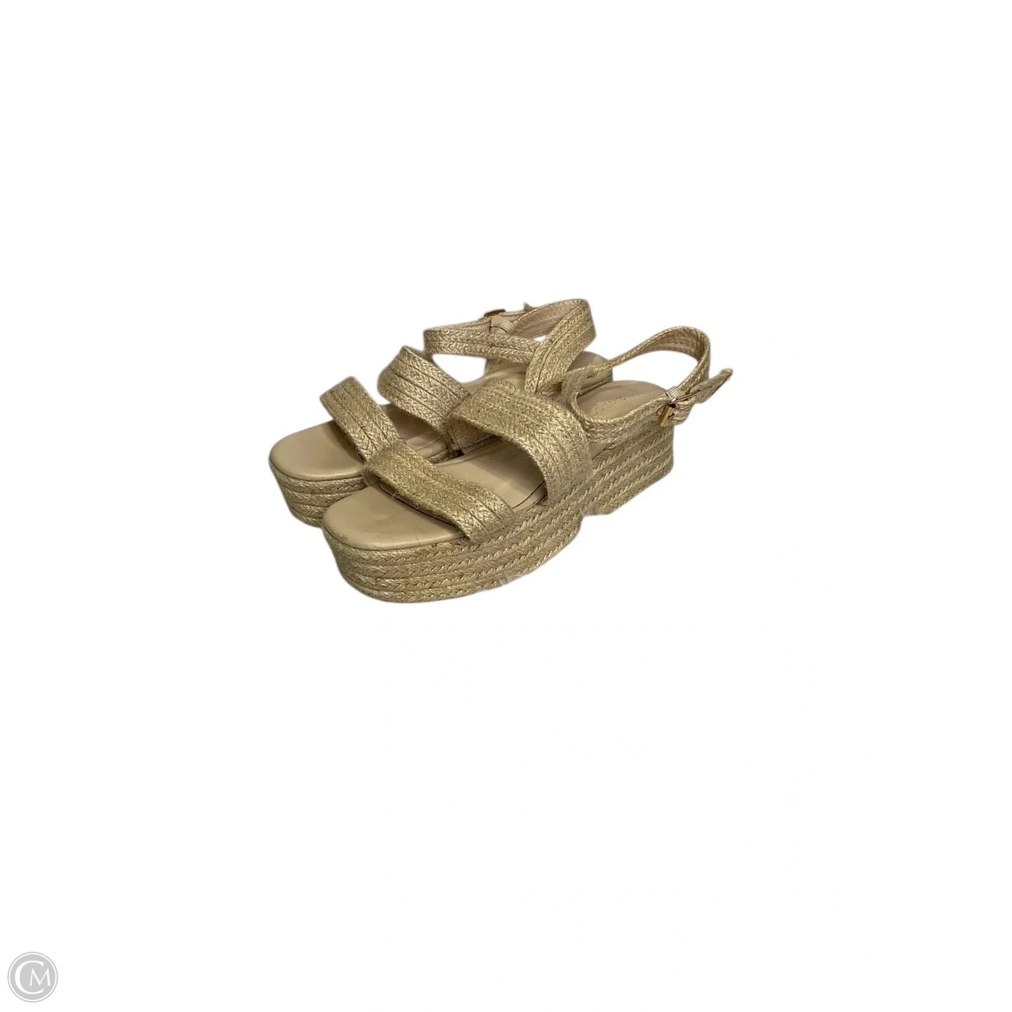 Sandals Heels Platform By Bamboo In Tan, Size: 6.5