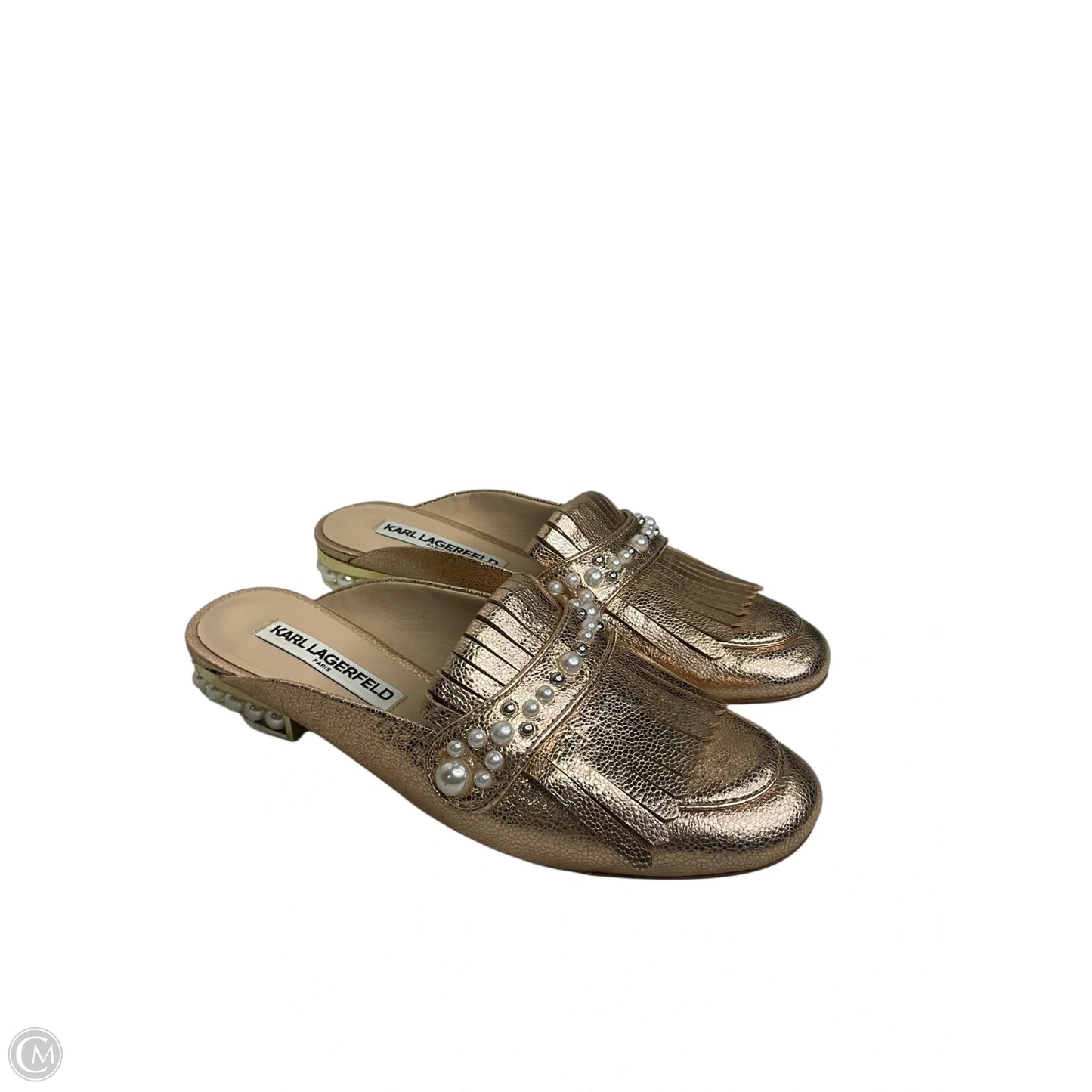 Shoes Designer By Karl Lagerfeld In Rose Gold, Size: 6.5