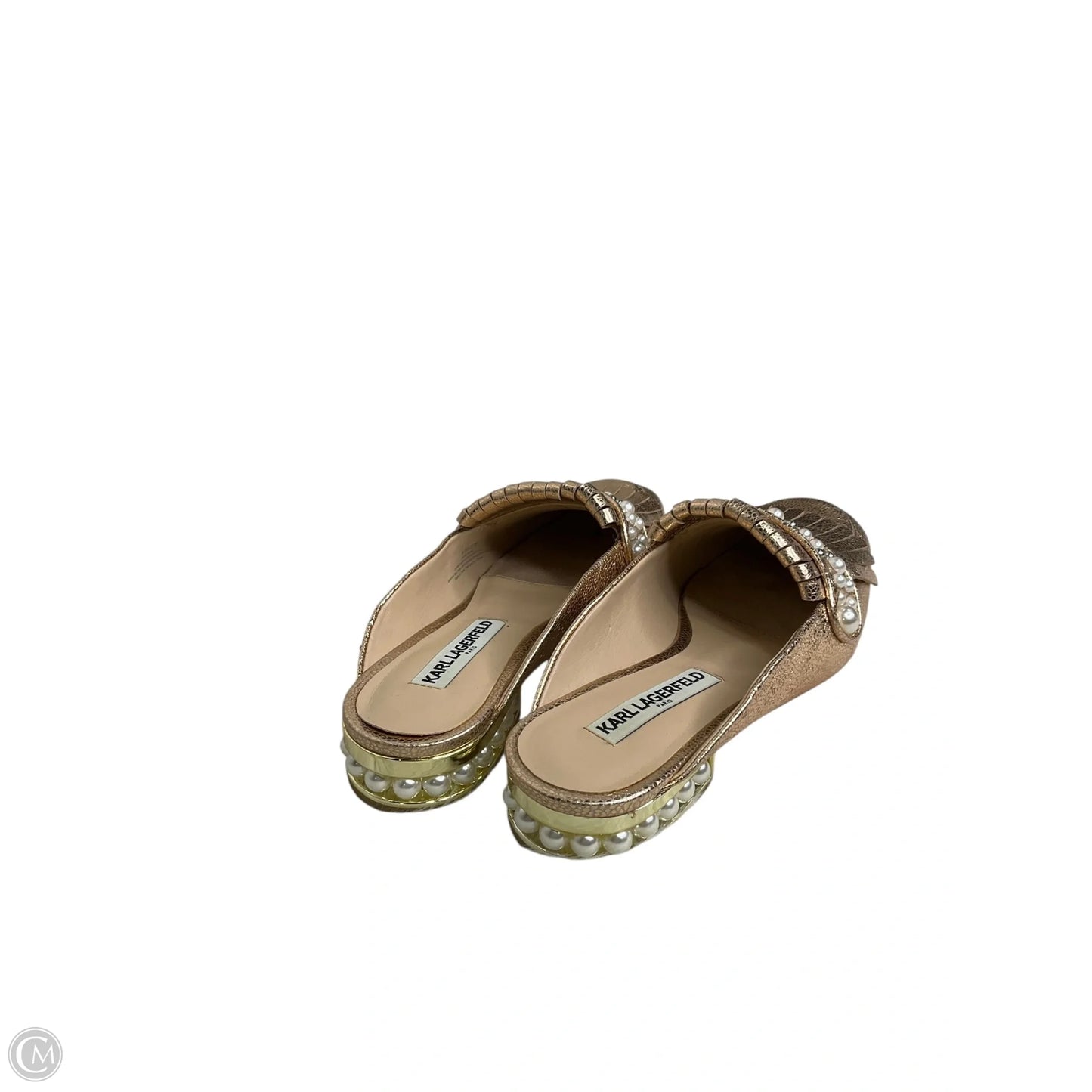 Shoes Designer By Karl Lagerfeld In Rose Gold, Size: 6.5
