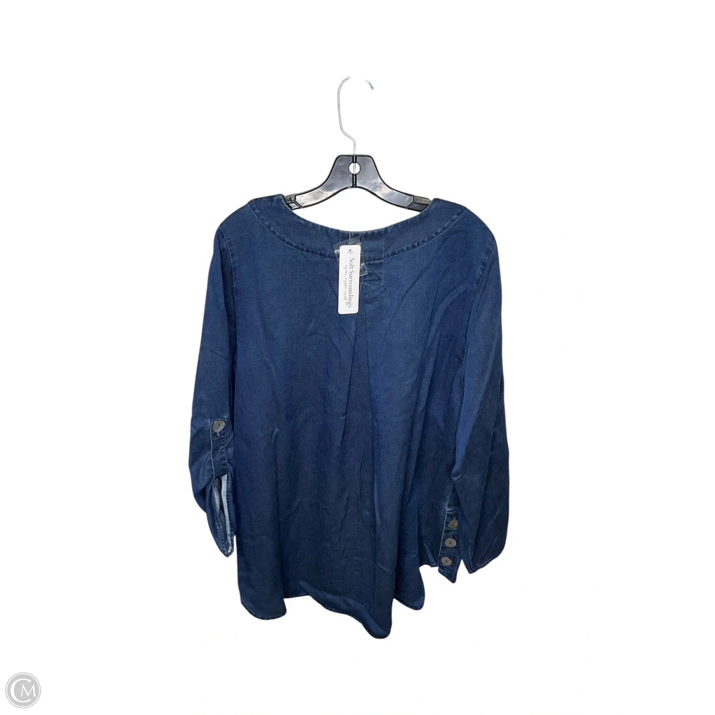 Top Long Sleeve By Soft Surroundings In Bronze, Size: 1x