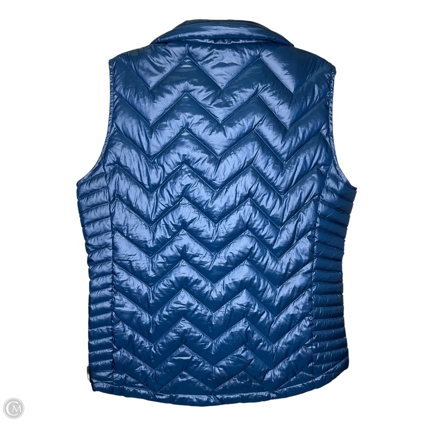 Vest Puffer & Quilted By Calvin Klein In Blue, Size: L