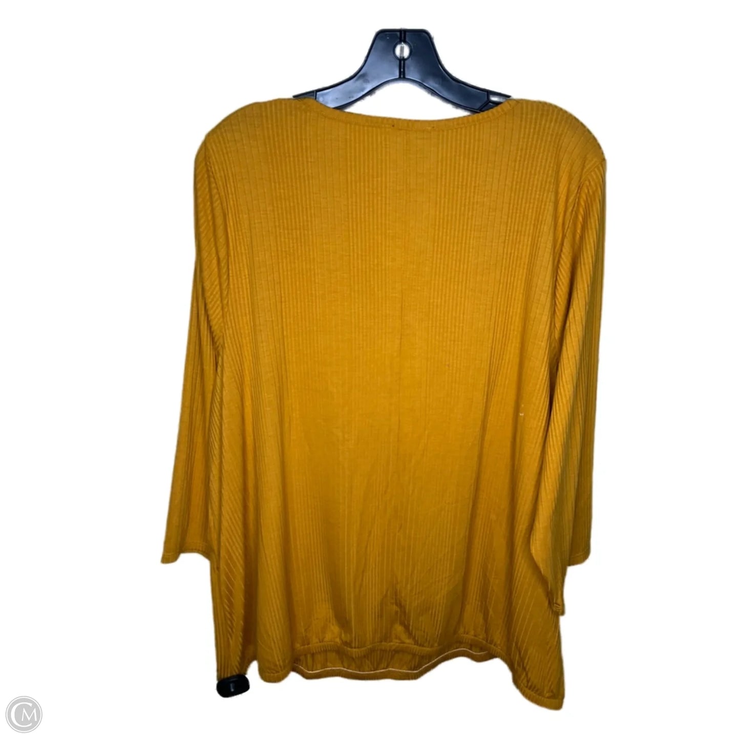 Top 3/4 Sleeve By Lane Bryant In Yellow, Size: 3x