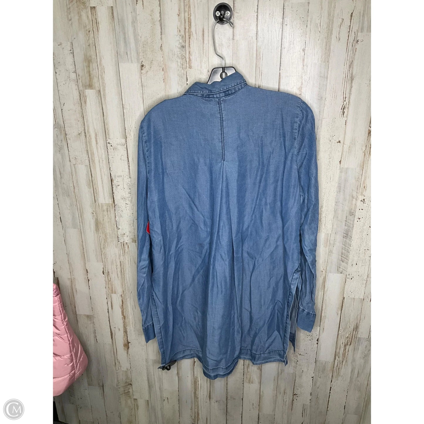 Top Long Sleeve By Velvet Heart In Blue Denim, Size: M