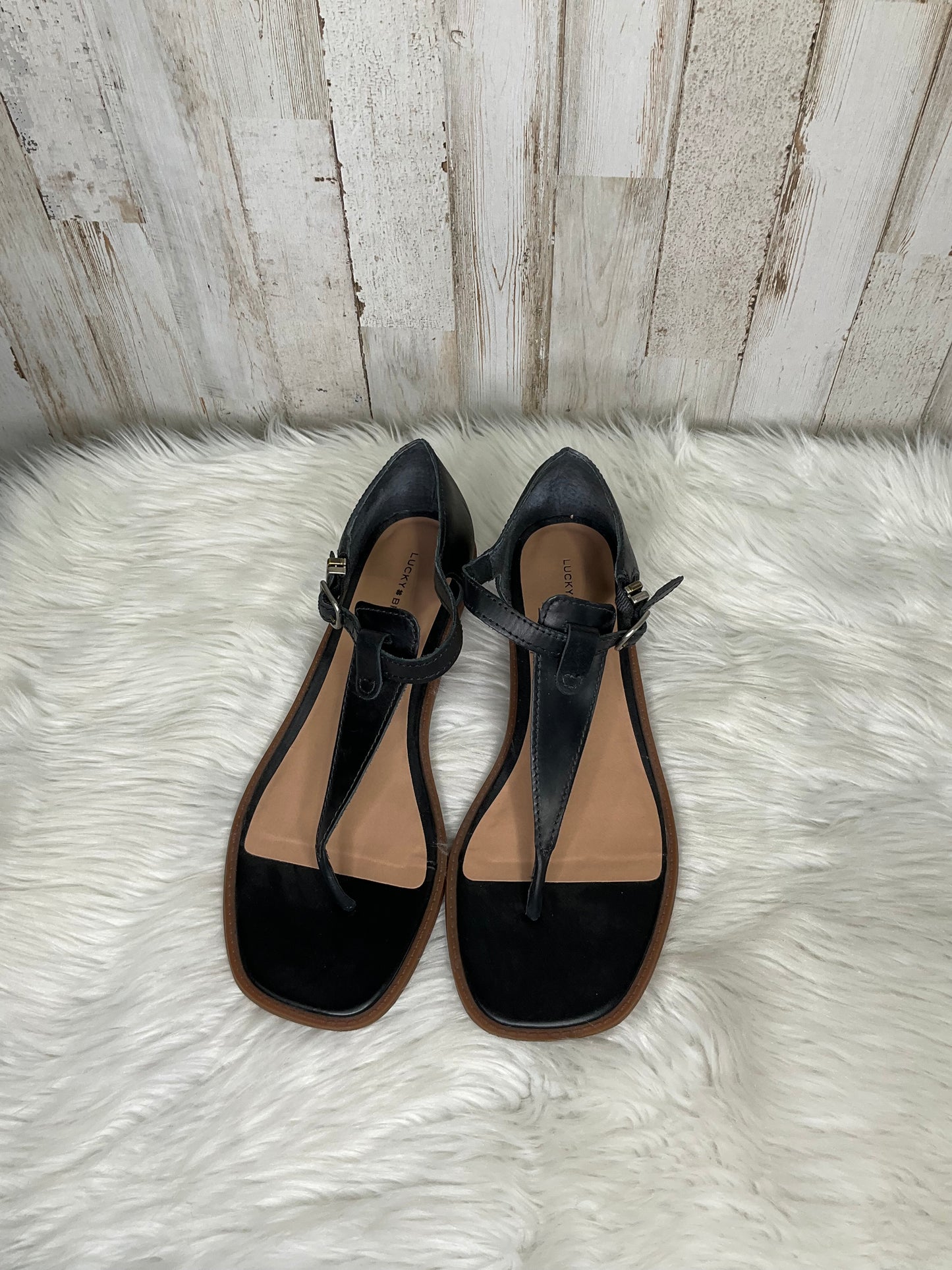 Sandals Heels Wedge By Lucky Brand Size: 9.5