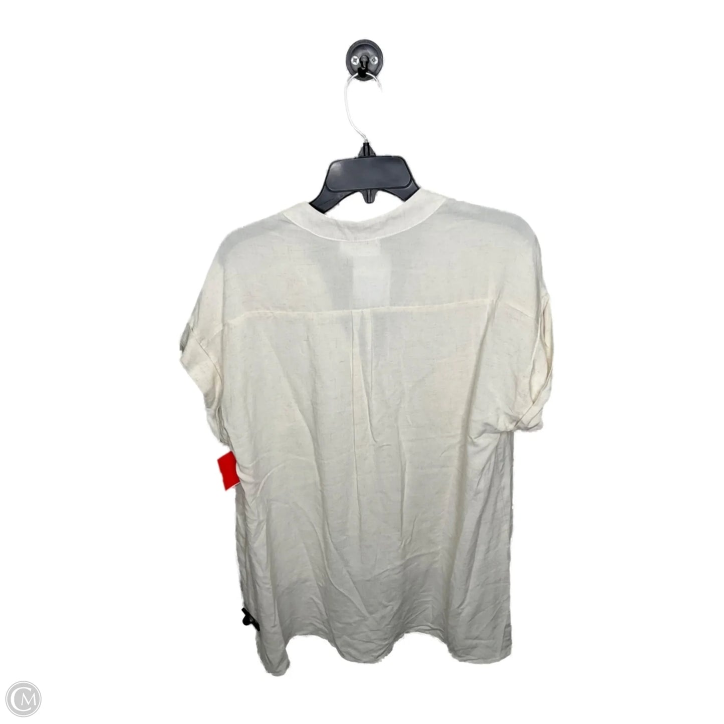 Blouse Short Sleeve By Allie Rose In Cream, Size: M