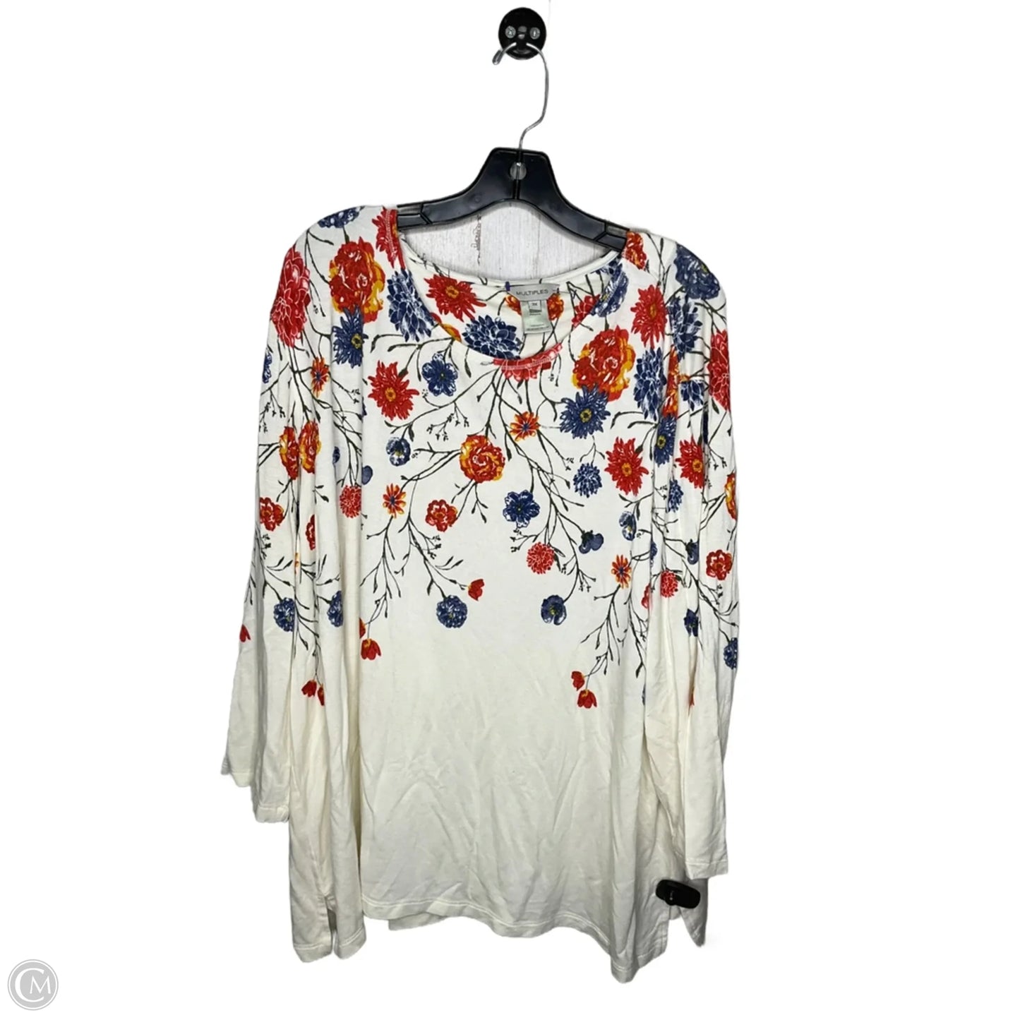 Top Long Sleeve By Multiples In Multi-colored, Size: 3x