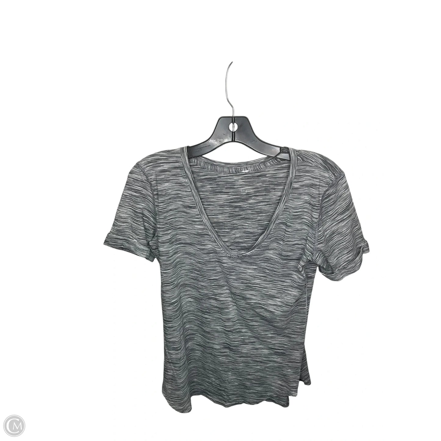 Athletic Top Short Sleeve By Lululemon In Grey, Size: S