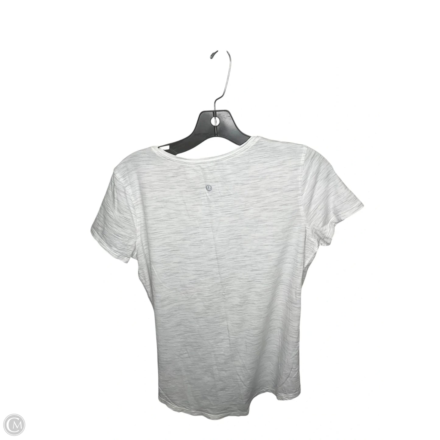Athletic Top Short Sleeve By Lululemon In Grey, Size: S