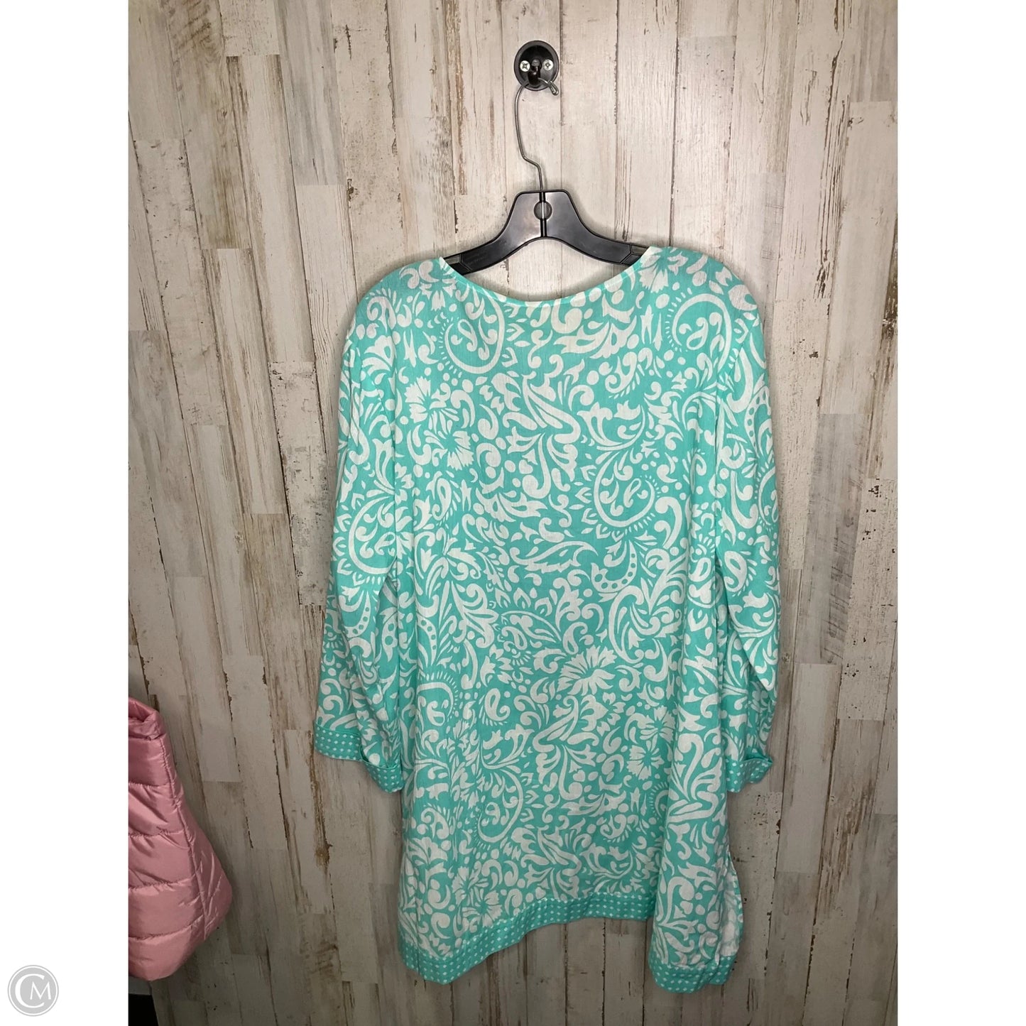 Top Long Sleeve By Talbots In Teal, Size: Xl