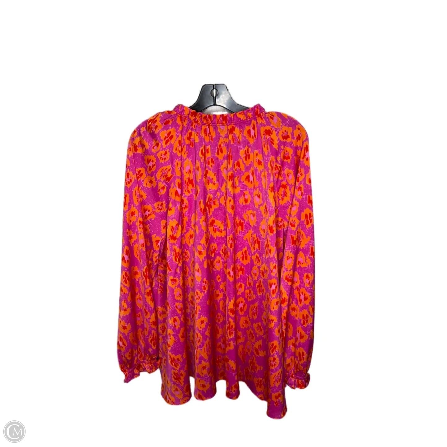 Top 3/4 Sleeve By Scoop In Pink, Size: Xl