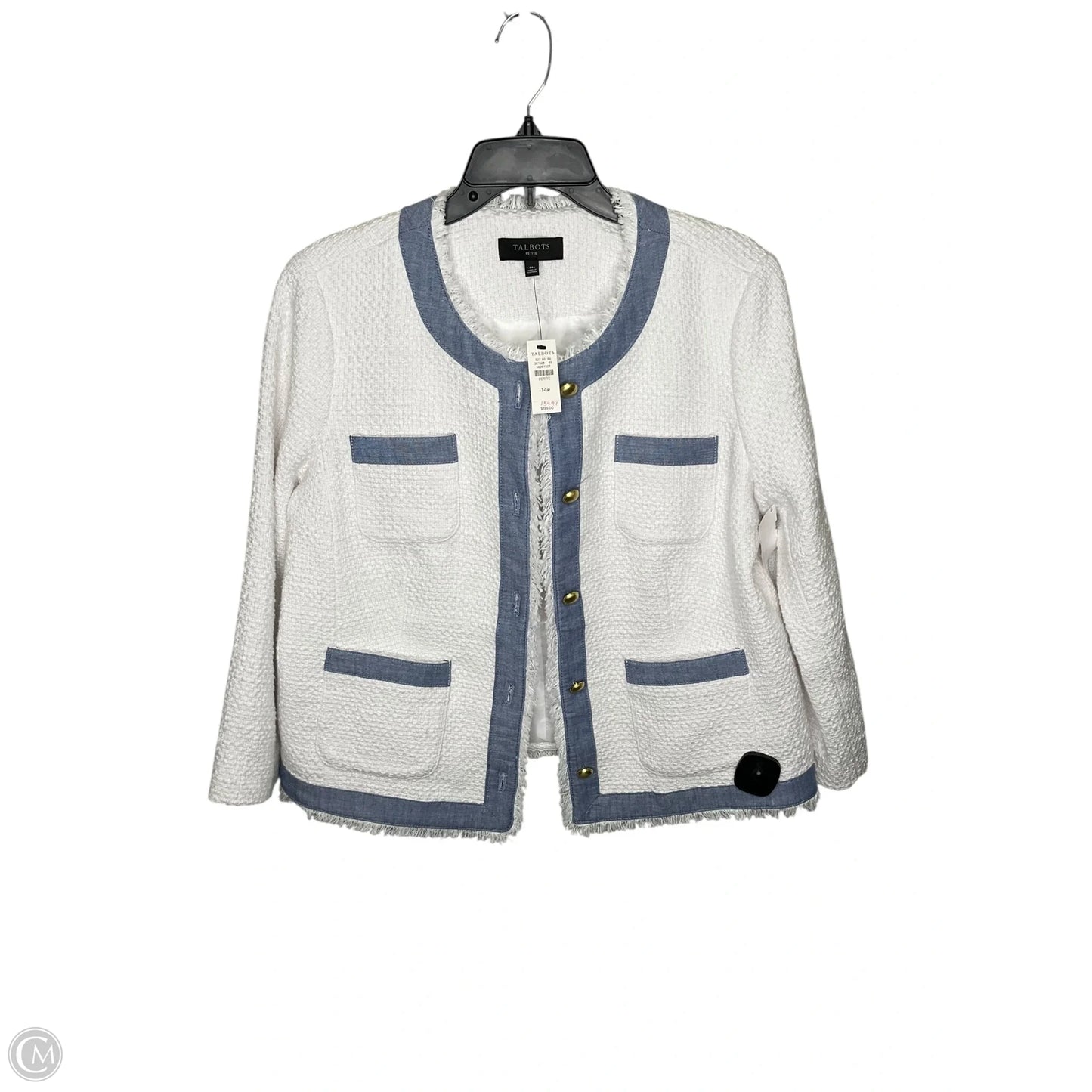 Blazer By Talbots In White, Size: 14p
