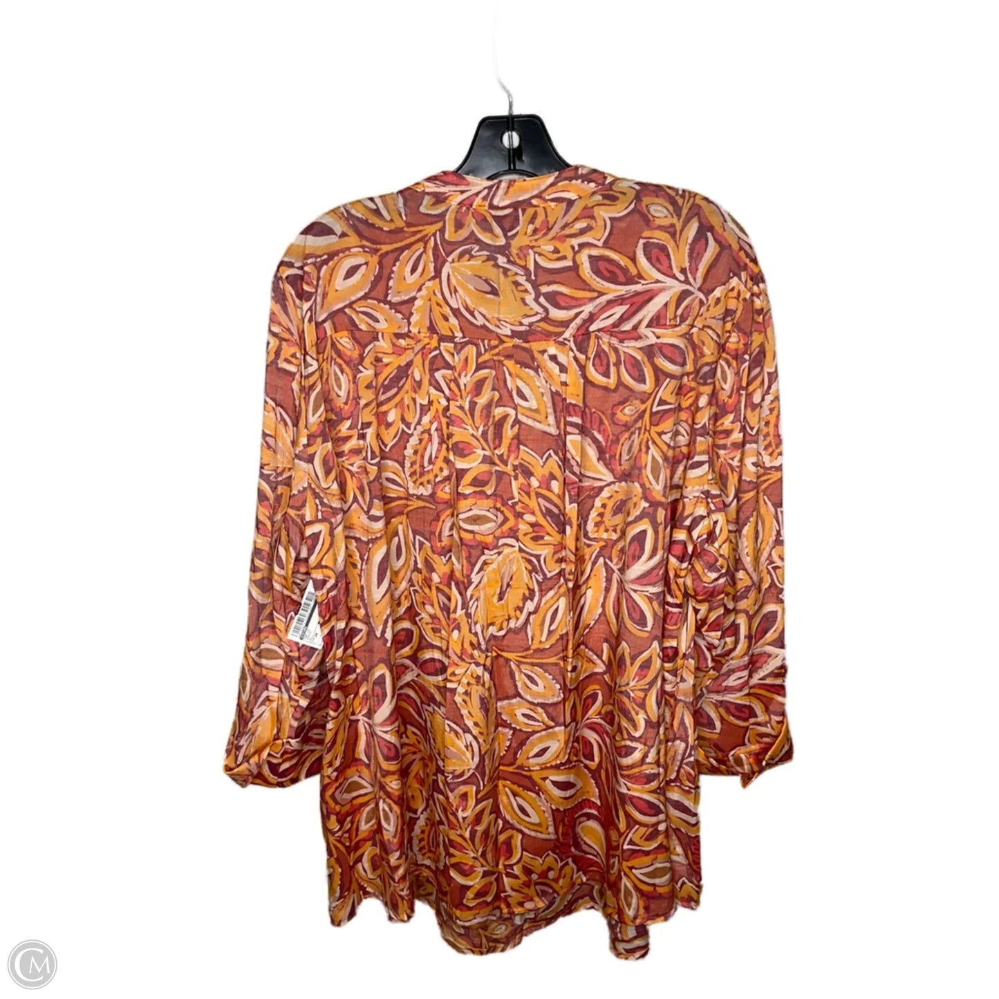 Top Long Sleeve By Cocomo In Orange, Size: 3x