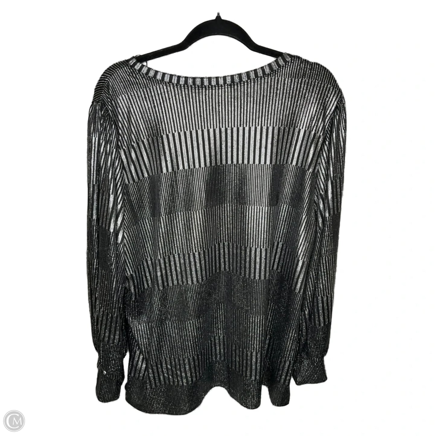Top Long Sleeve By John Paul Richard In Silver, Size: 3x