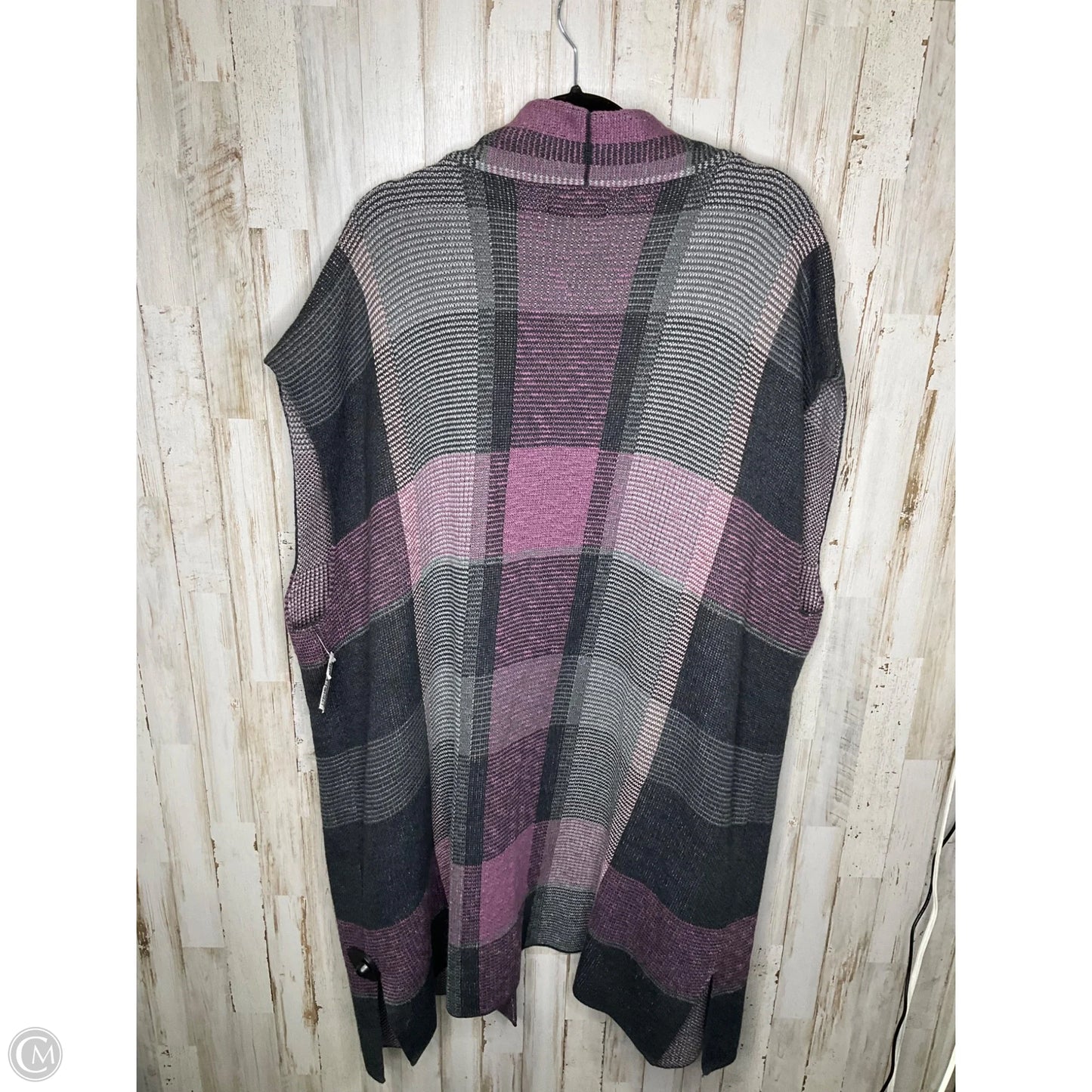 Cardigan By Chaps In Purple, Size: 3x