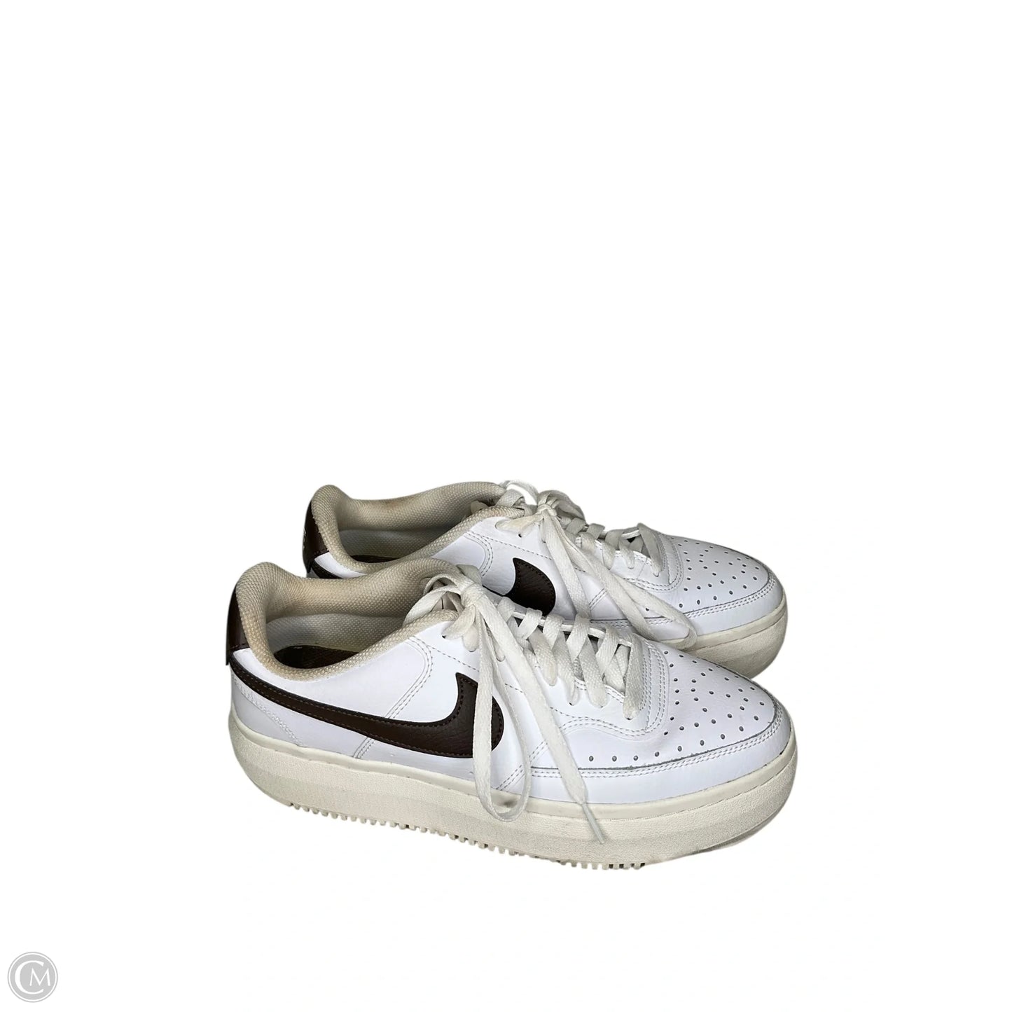 Shoes Sneakers By Nike In Brown & White, Size: 11