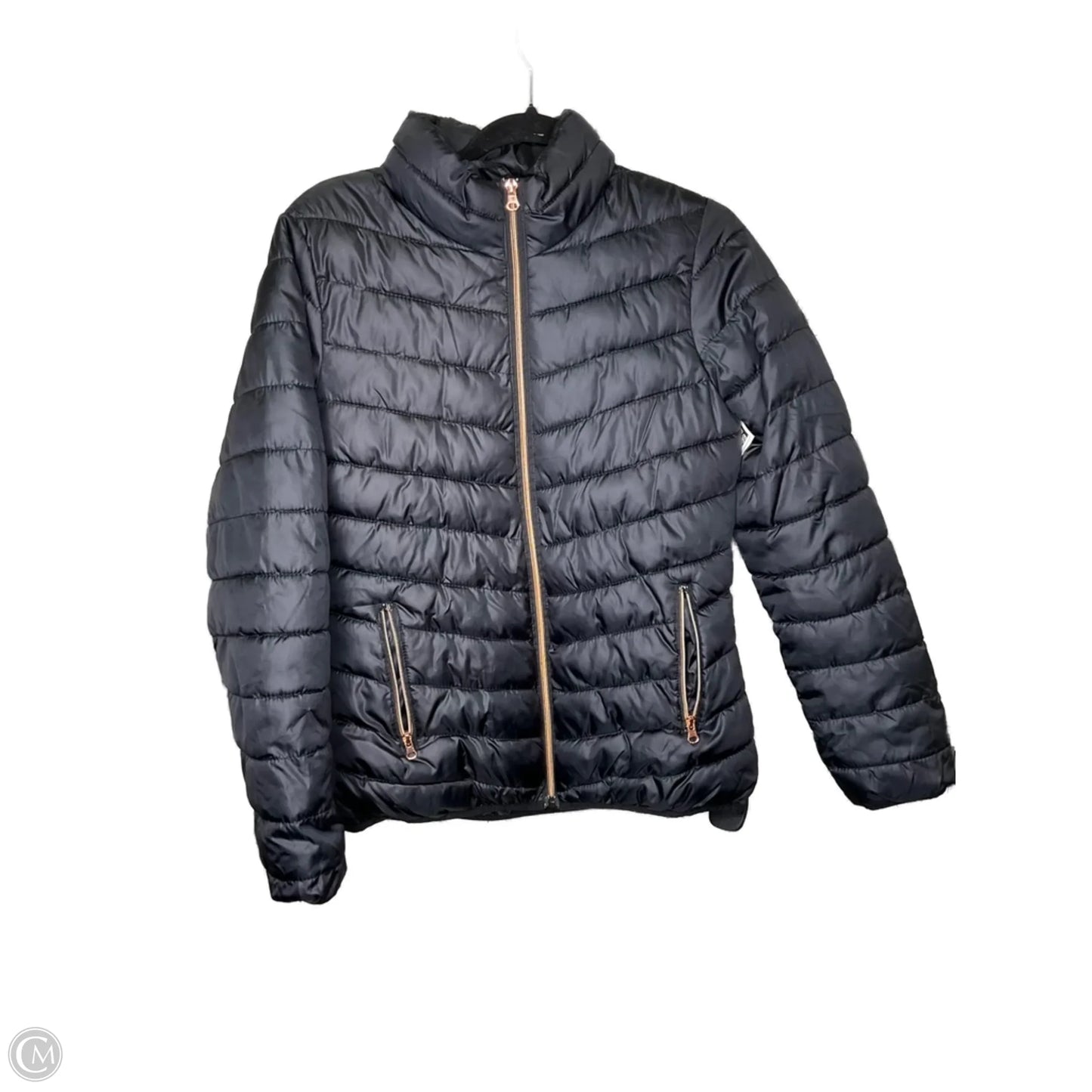 Jacket Puffer & Quilted By Cherokee In Black, Size: M
