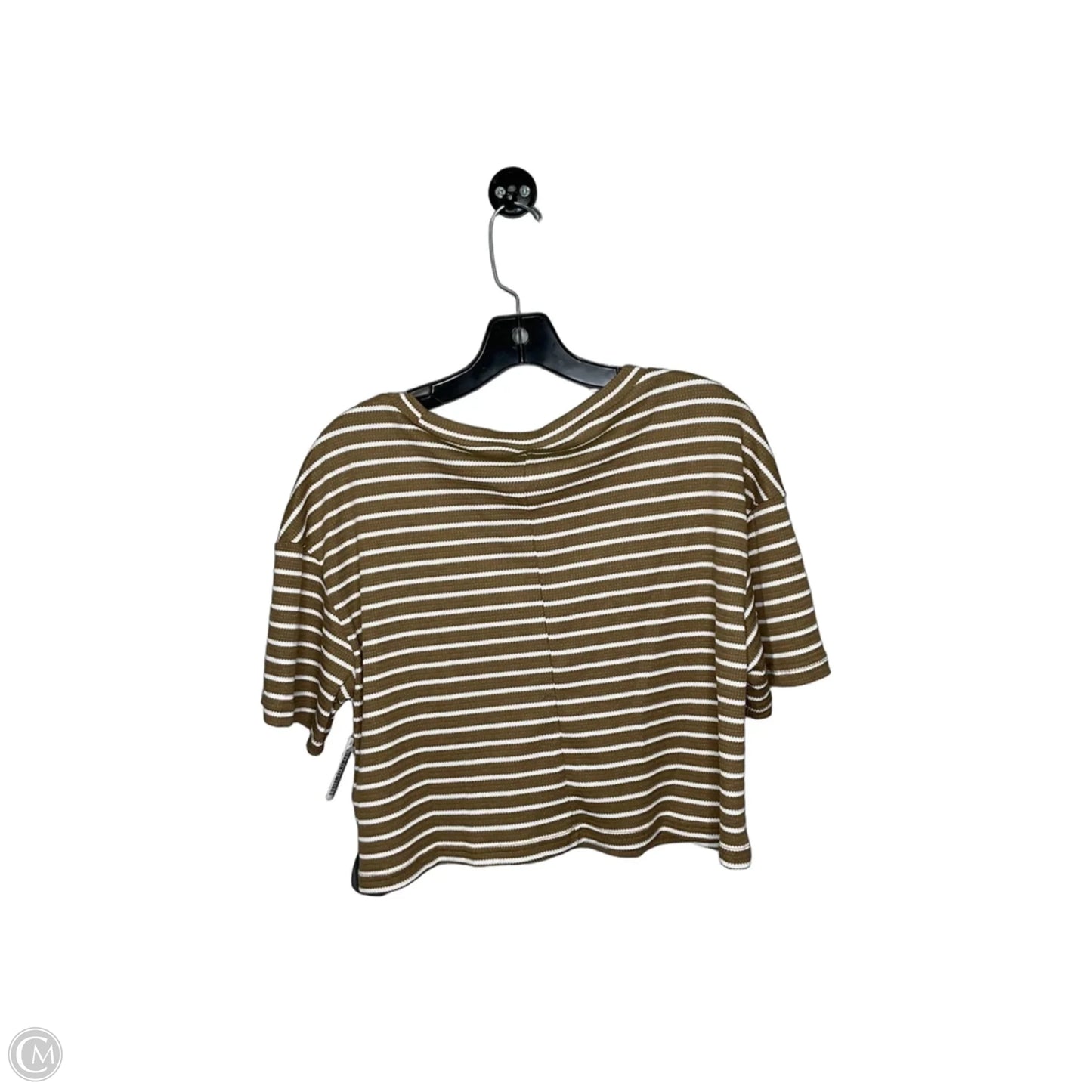 Top Short Sleeve By Missguided In Striped Pattern, Size: S