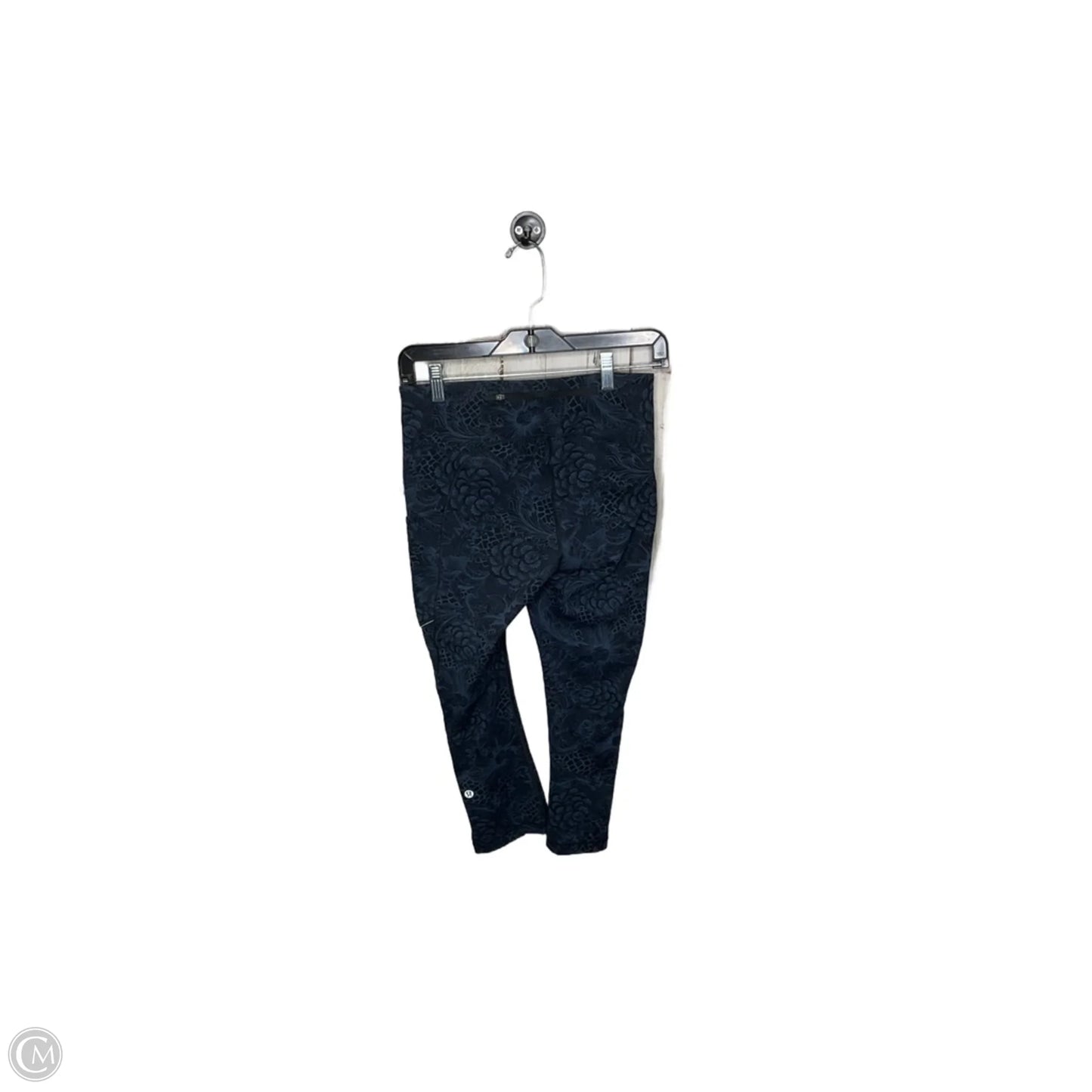 Athletic Leggings Capris By Lululemon In Black & Blue, Size: 6
