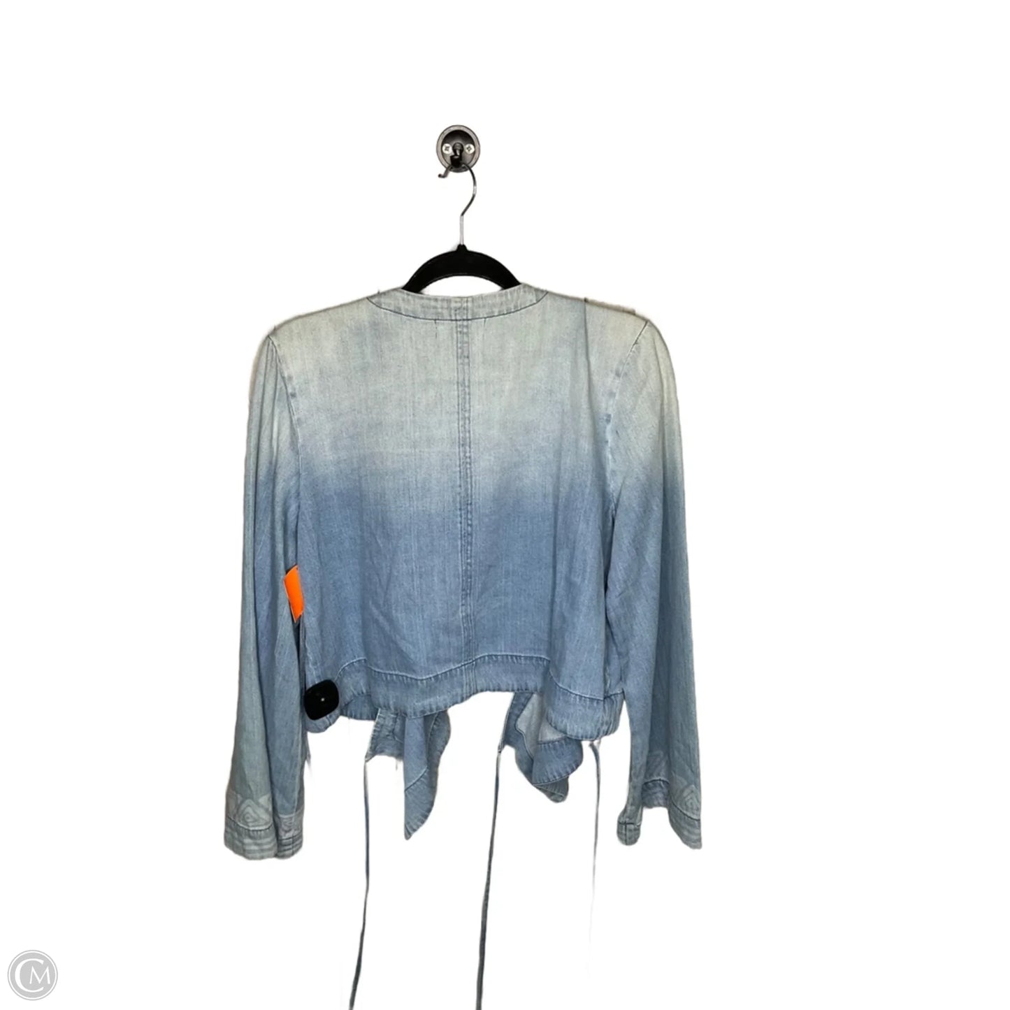 Top Long Sleeve By Cloth & Stone In Blue Denim, Size: M