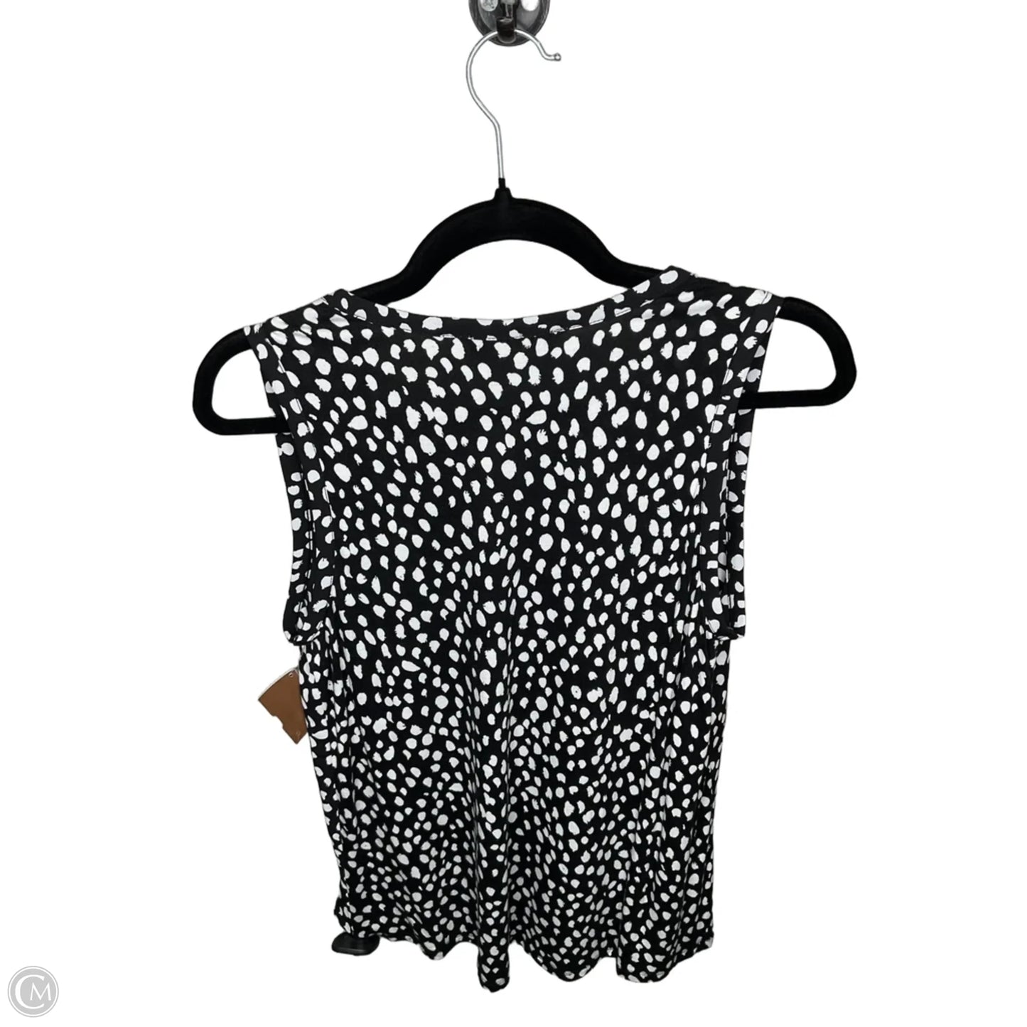 Top Sleeveless By Loft In Black & White, Size: Sp
