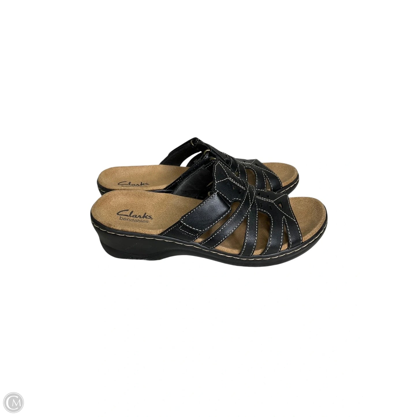 Sandals Flats By Clarks In Black, Size: 8