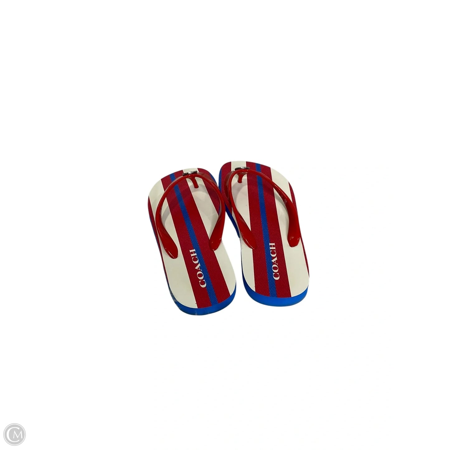Sandals Designer By Coach In Red & White, Size: 7