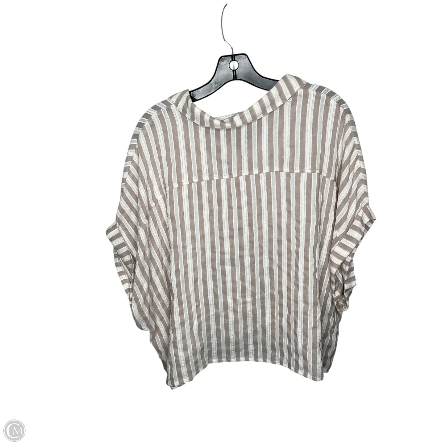 Top Short Sleeve By Altard State In Striped Pattern, Size: 1x