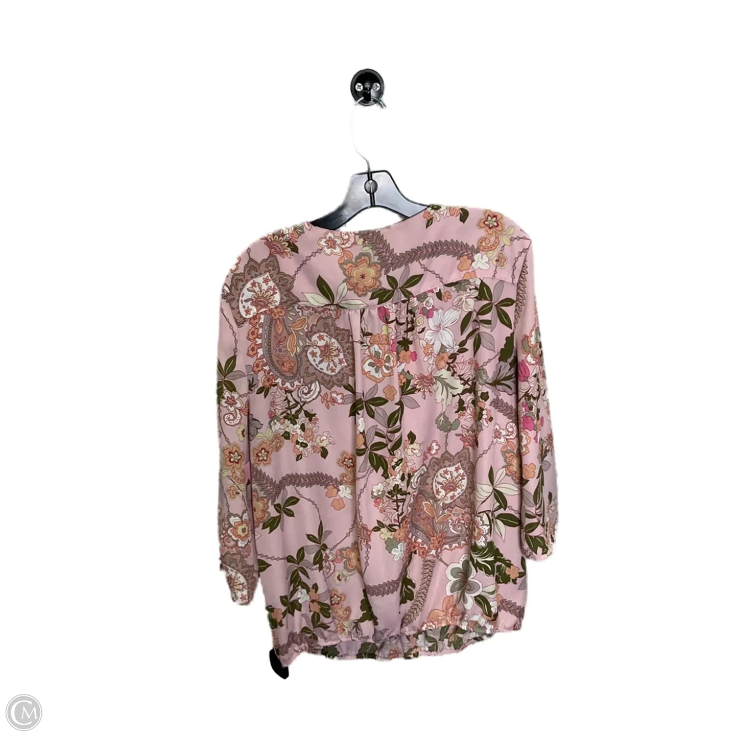 Top 3/4 Sleeve By Soho Design Group In Floral Print, Size: Xl
