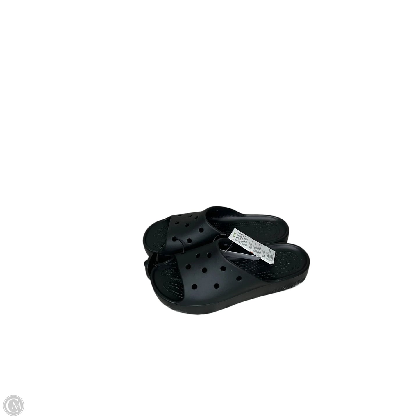 Sandals Flats By Crocs In Black, Size: 11