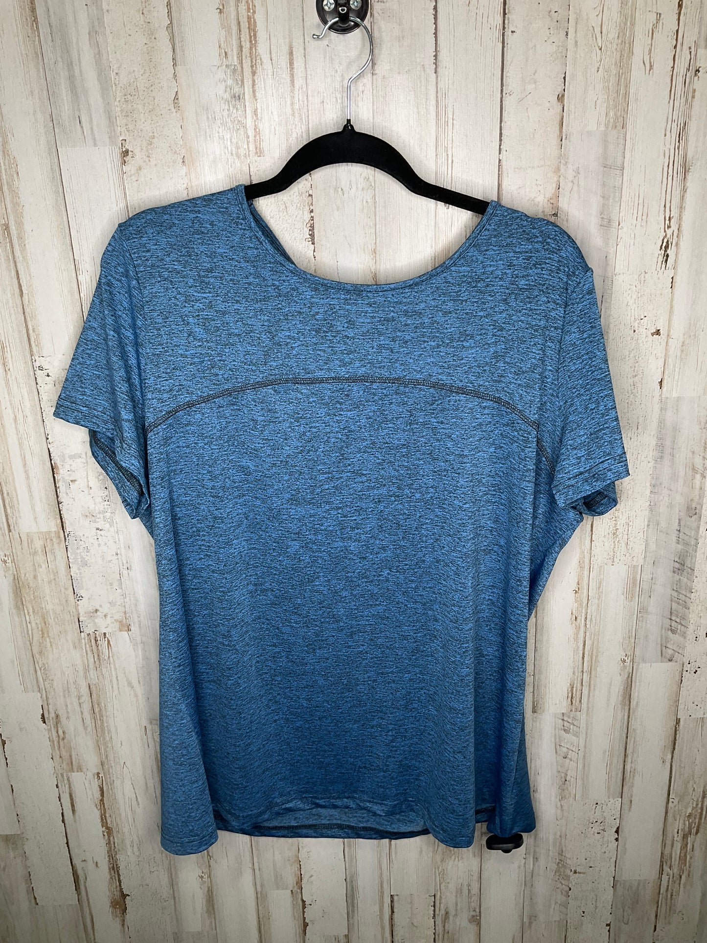 Blue Athletic Top Short Sleeve Clothes Mentor, Size 2x