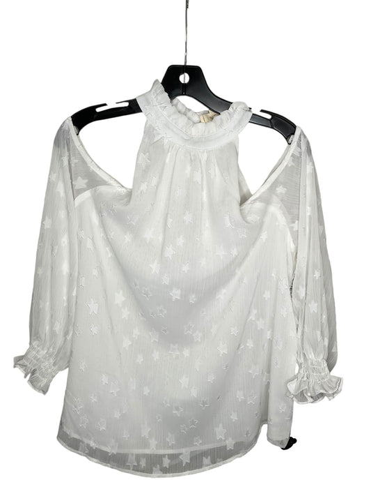 Top Long Sleeve By Entro In White, Size: M