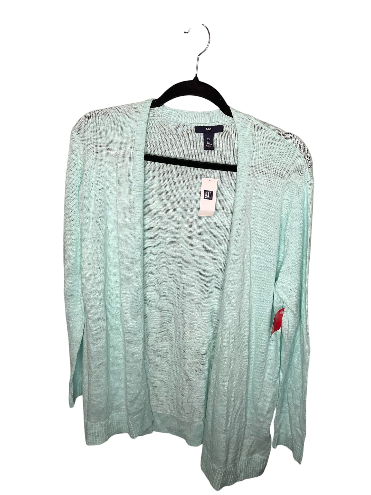 Cardigan By Gap In Teal, Size: L