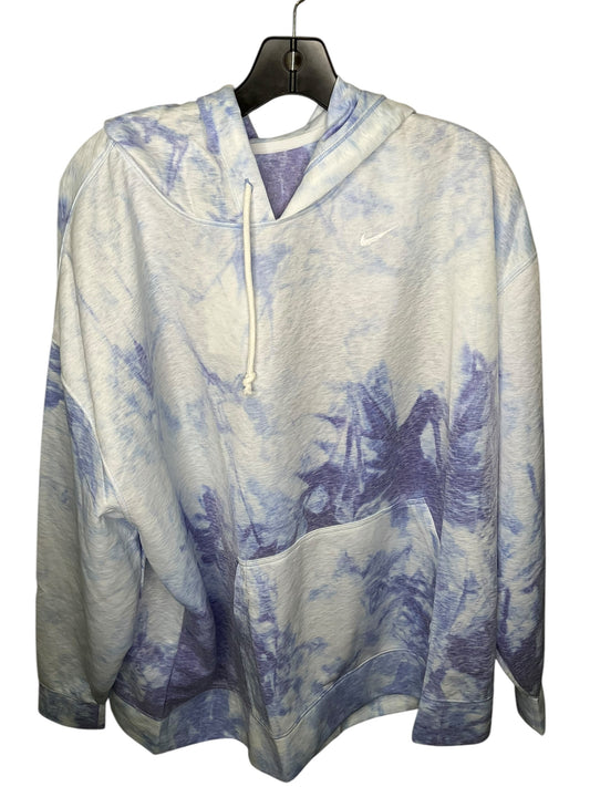 Athletic Sweatshirt Hoodie By Nike In Tie Dye Print, Size: 2x