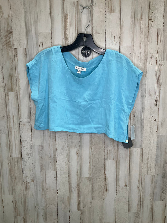 Blue Top Short Sleeve Clothes Mentor, Size S