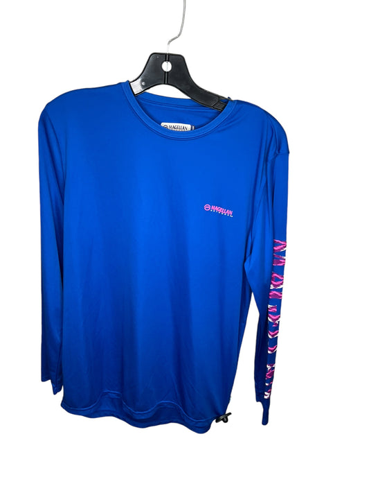 Athletic Top Long Sleeve Crewneck By Magellan In Blue, Size: L