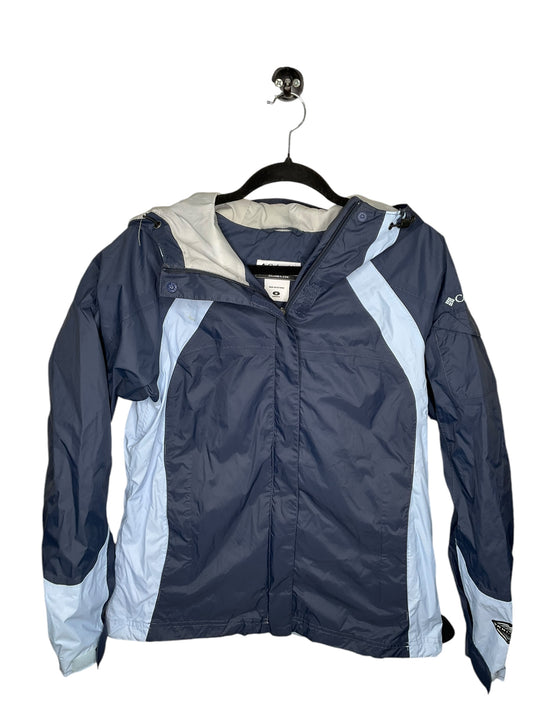 Jacket Windbreaker By Columbia In Blue, Size: M