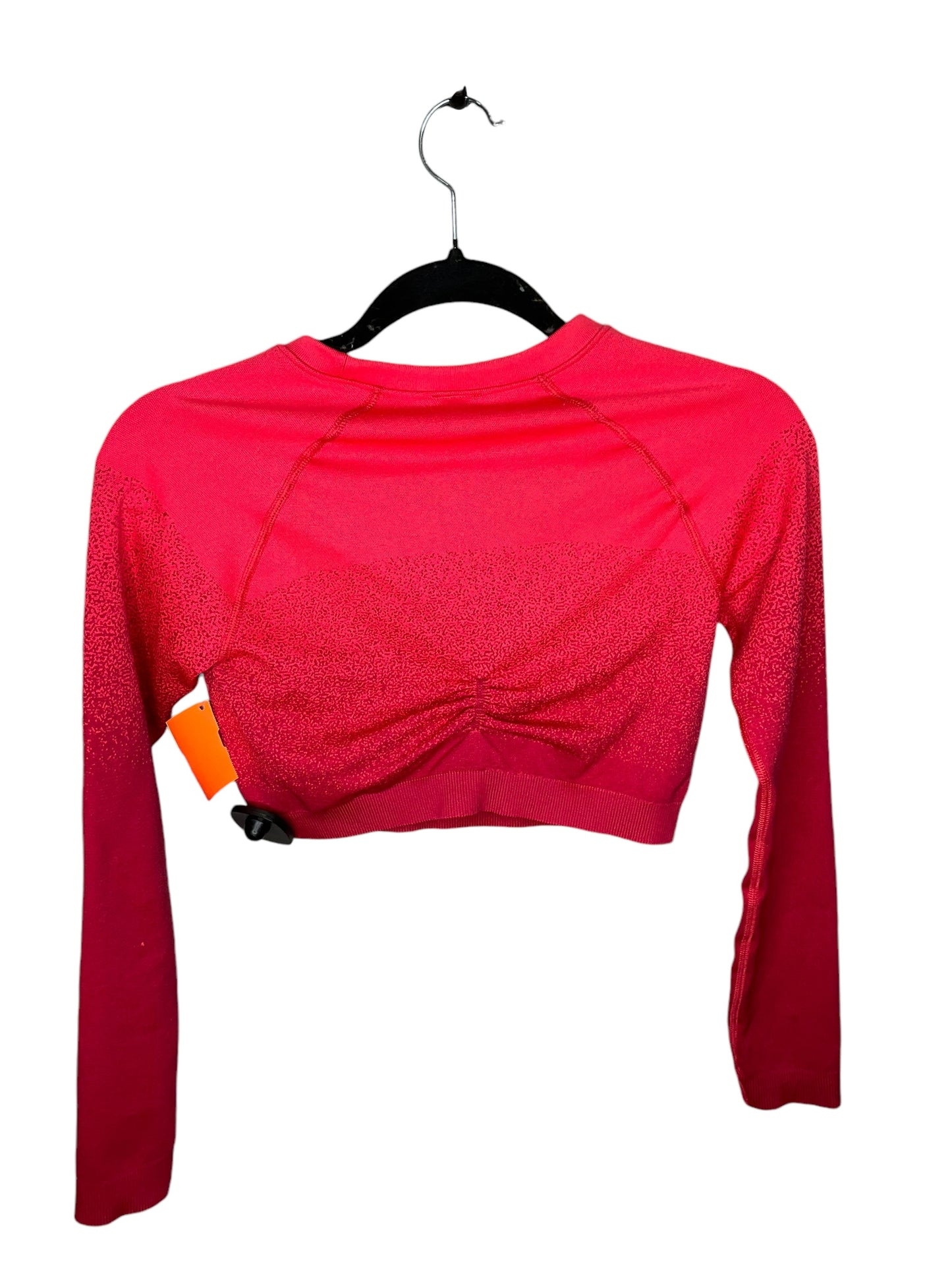 Athletic Top Long Sleeve Crewneck By Gym Shark In Red, Size: M