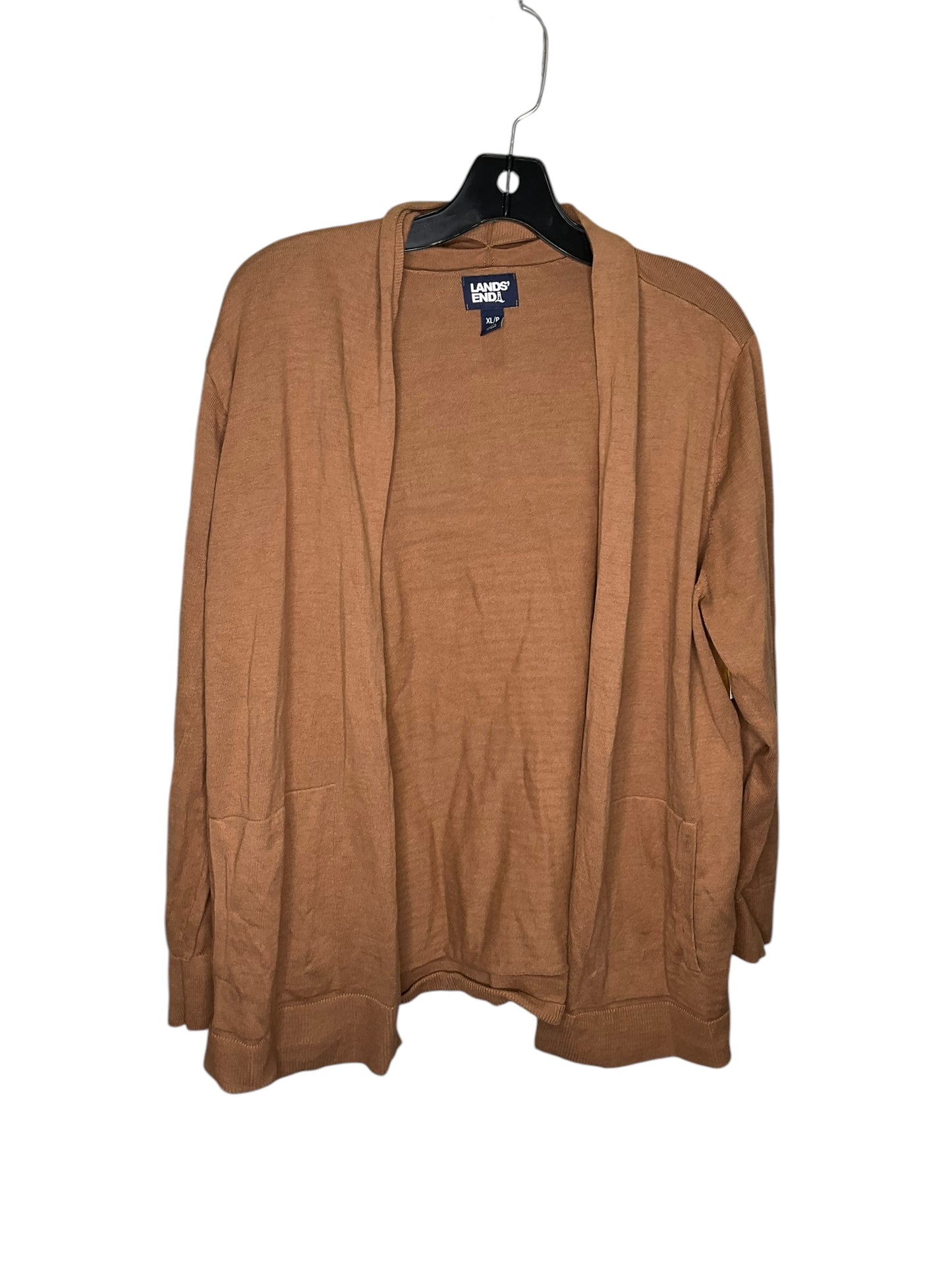 Cardigan By Lands End In Brown, Size: Xl