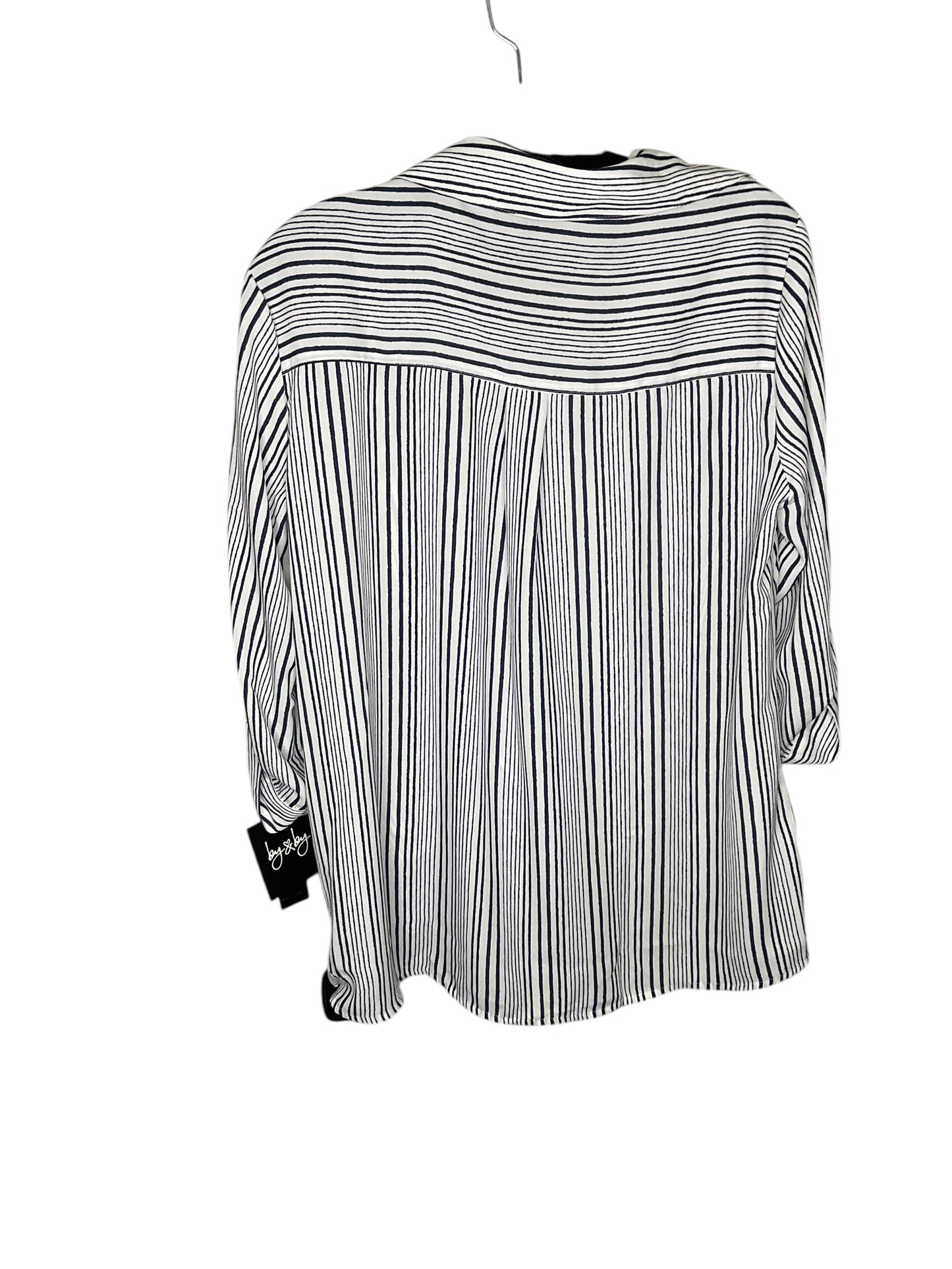 Top Long Sleeve By By & By In Striped Pattern, Size: L