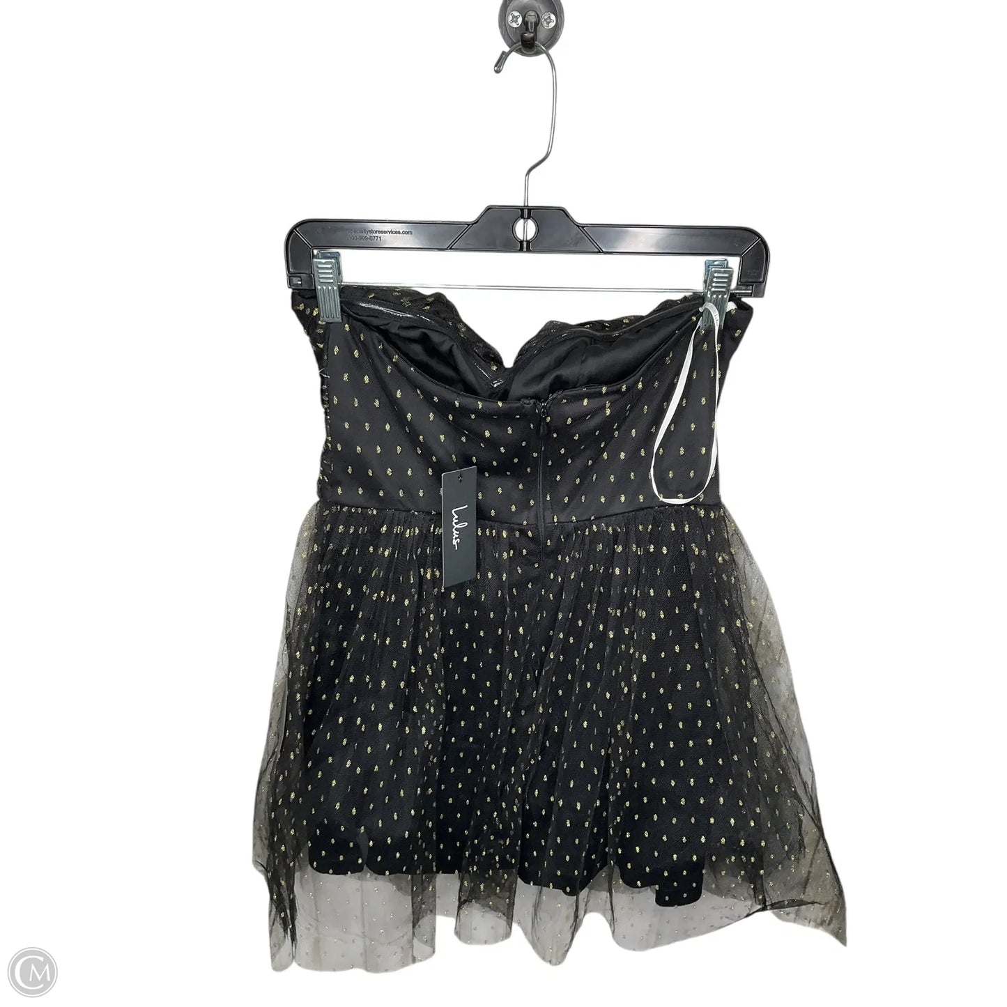Dress Party Short By Lulus In Black & Gold, Size: S