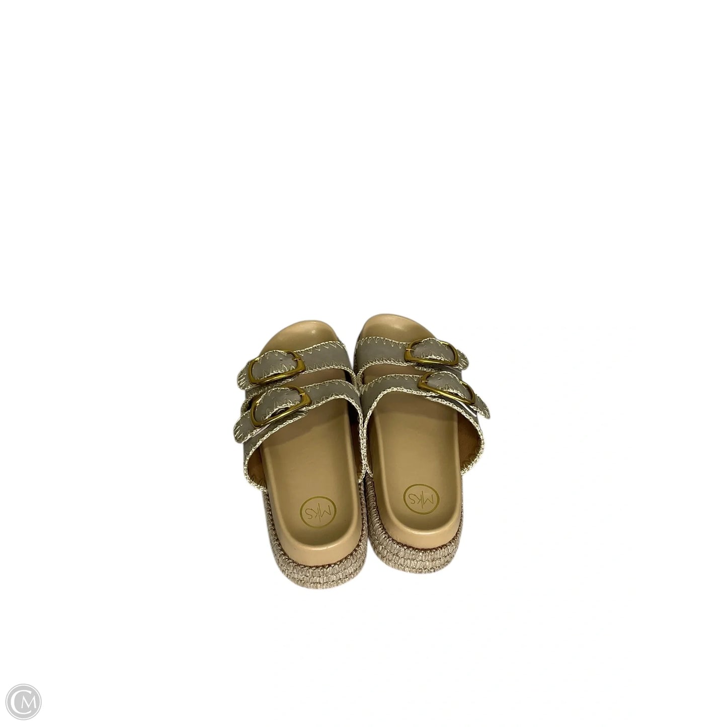 Sandals Heels Platform By Clothes Mentor In Tan, Size: 8