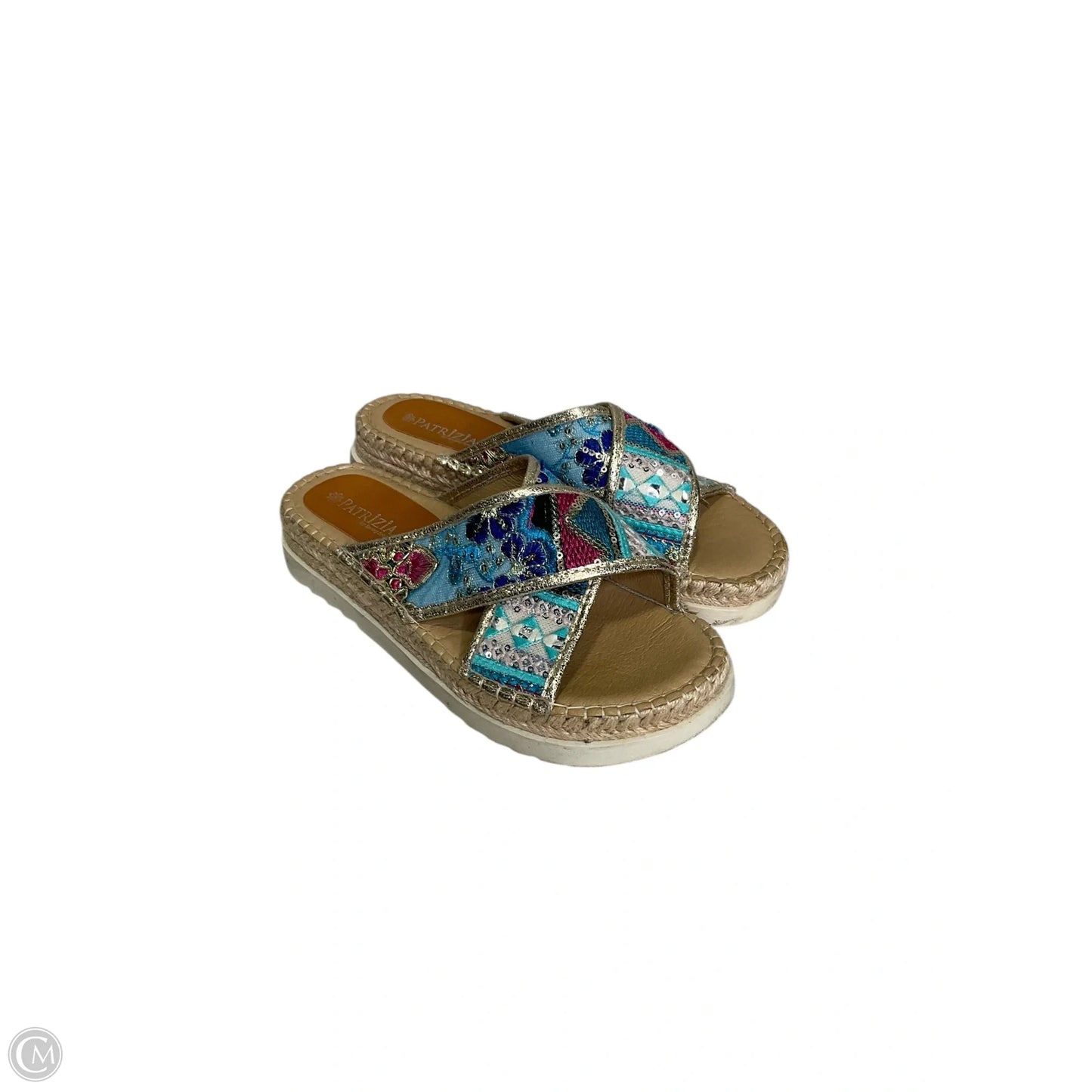 Sandals Heels Platform By Spring Step In Multi-colored, Size: 9