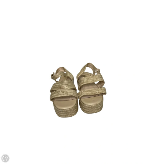 Sandals Heels Platform By Bamboo In Tan, Size: 6.5