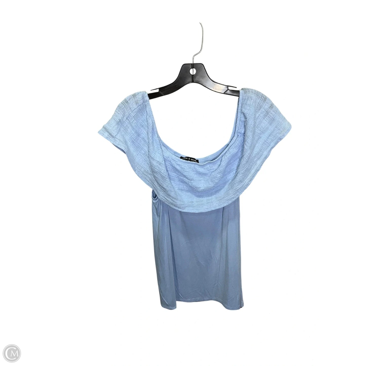 Top Short Sleeve By Cable And Gauge In Blue, Size: Xl