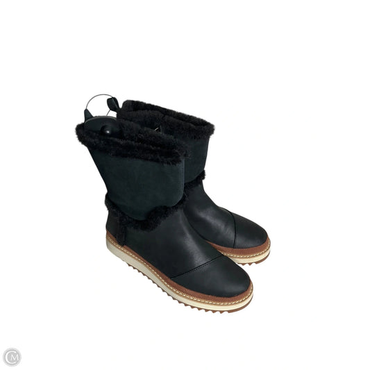 Boots Mid-calf Heels By Toms In Black, Size: 8