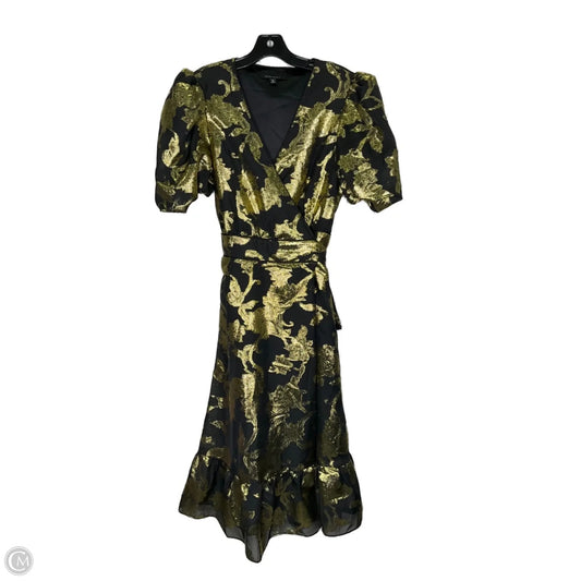 Dress Party Midi By Alex Marie In Black & Gold, Size: M