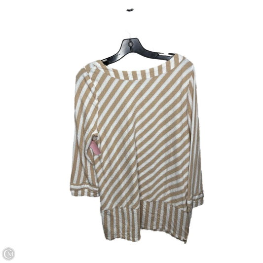 Top 3/4 Sleeve By Soft Surroundings In Tan, Size: M