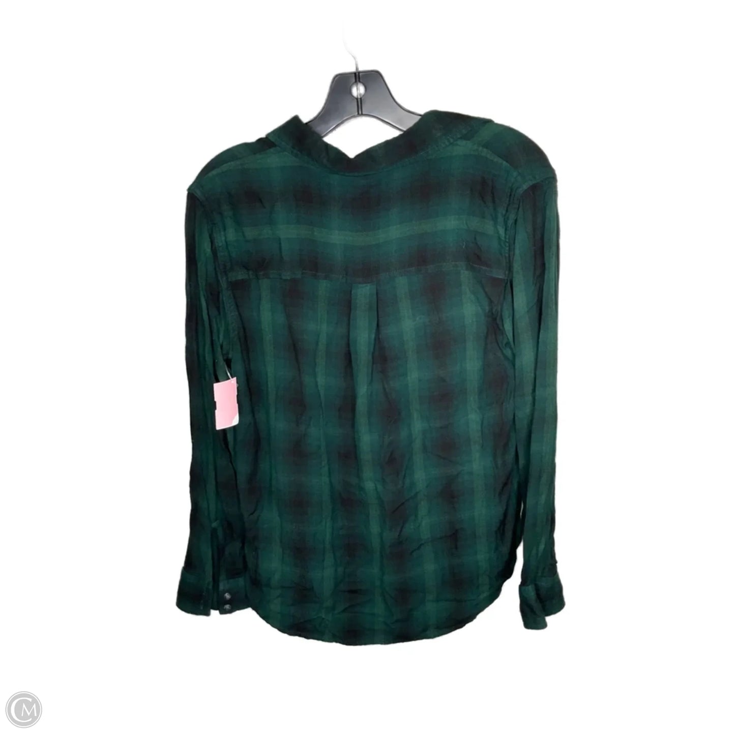 Top Long Sleeve By Clothes Mentor In Plaid Pattern, Size: S