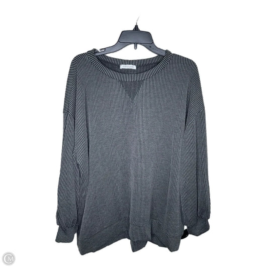Top Long Sleeve By First Love In Grey, Size: 3x